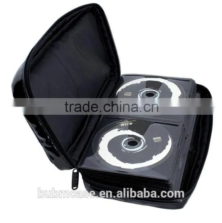 64 Capacity PU Leather Cover DVD Case CD Holder personalized cd case multi disc dvd cases