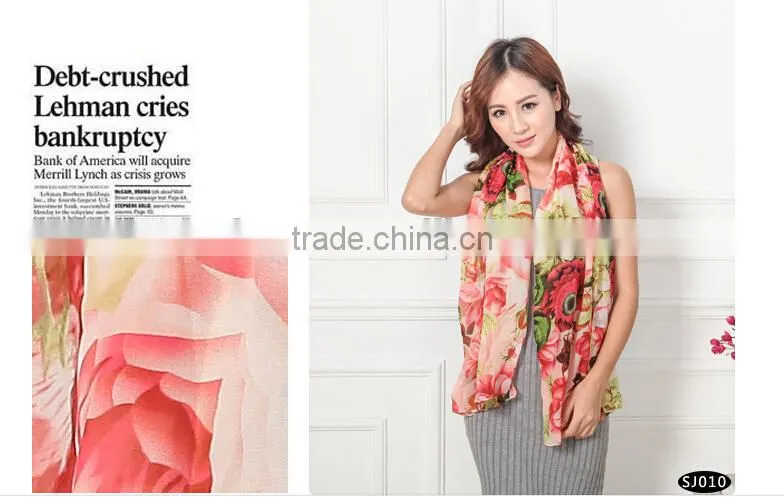 butterfly printed scarf/chiffon cheap scarf/mix design fashion scarf