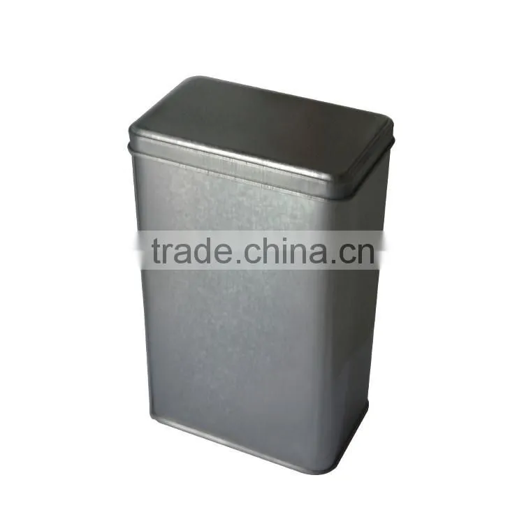 Small square candy mint case tin box with hinge custom emboss lid/tin box