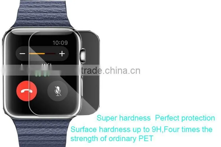 Wholesale anti-fingerprint tempered glass screen protector for apple watch