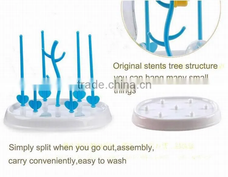 Custom logo new fashion shape eco-friendly safe pp bottle drying holder