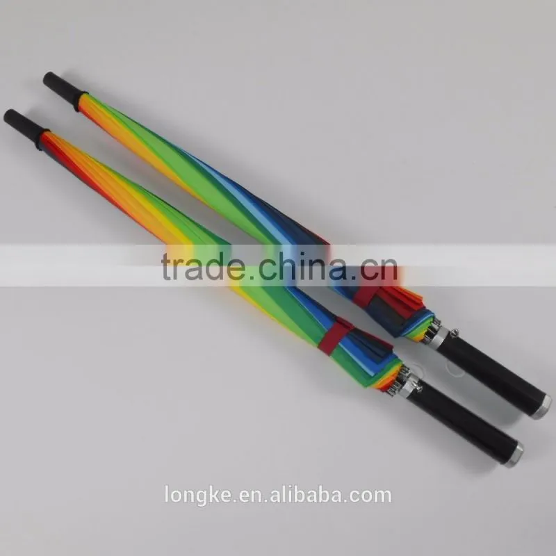 16 colors rainbow golf umbrella