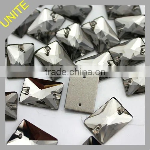 Rectangle Sew-on Stones Beads 18x13mm U3250