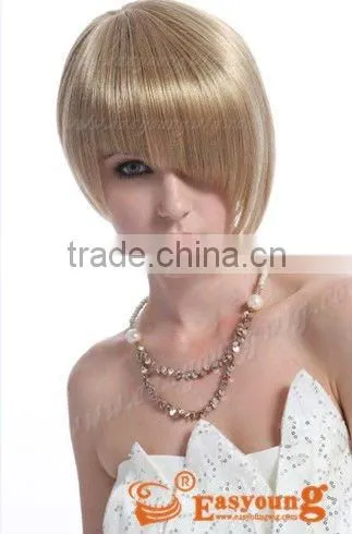 Blonde afro wig, fake short hair wigs for ladies