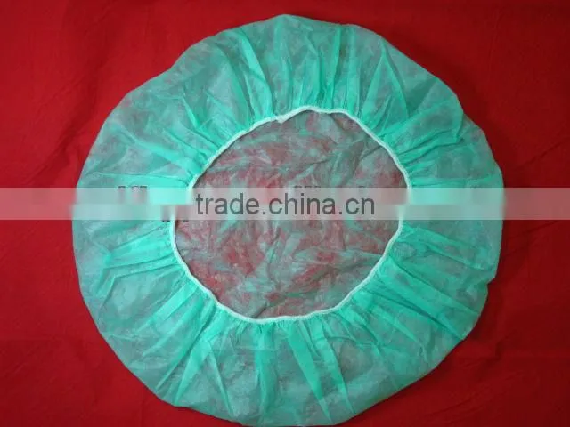 white disposable non-woven head cap