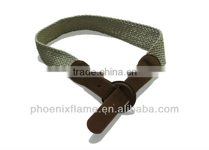 elastic woven belts with wooden bead