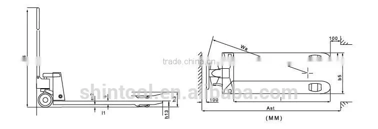 2.0 ton Low Profile Pallet Truck.