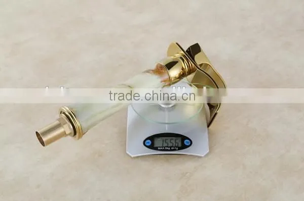2014 New design waterfall faucet for basin,Aureate faucet,golden faucet