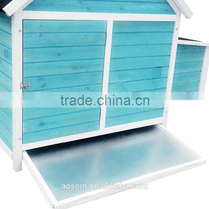 Pawhut Deluxe Chicken Cage Coop Run Nesting Box Large Outdoors House