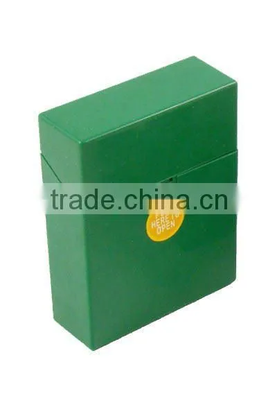 Original color plastic cigarette case. Automatic open plastic cigarette case.