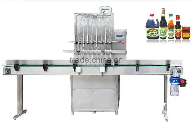Eight Nozzles Automatic Linear Liquid Filling Machine