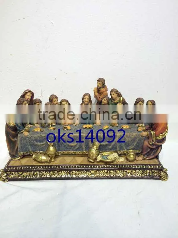 Poly resin last supper religious Figurines / Statues/ Home craft/Figurine