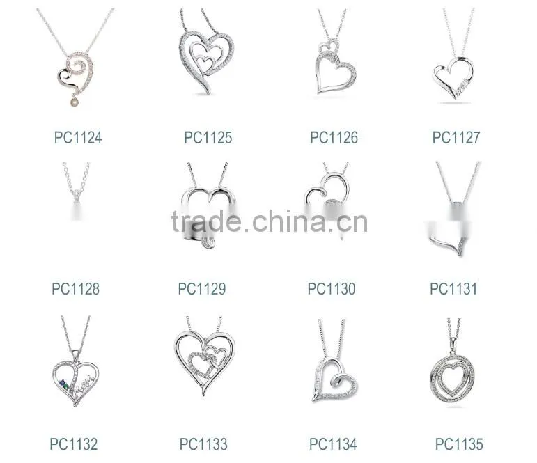 For Mother's AAA cz heart charm