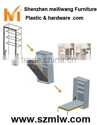 Hidden folding shoe cabinet fitting