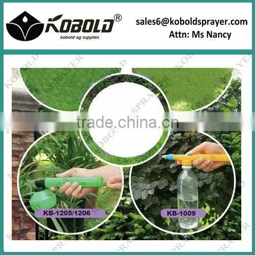 green yellow color small garden pressurized water sprayer with bottle