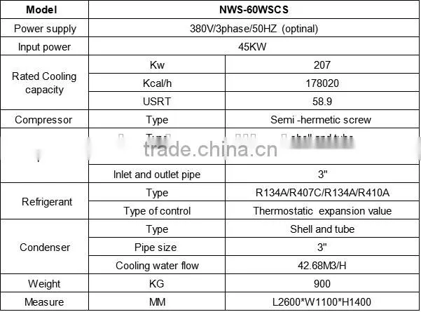 Industry Low Temperature screw chiller Cryogenic Industrial Chiller Low Temperature screw Chiller