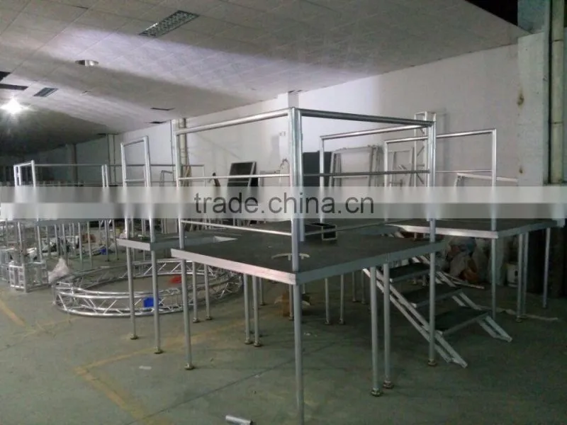 2016 best sale Circle Aluminum Glass Stage Transparent Stage