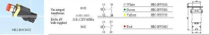 Wholesale Mementary PUSH BUTTON SWITCH HB2-BW3432 WITH HIGH QUALITY