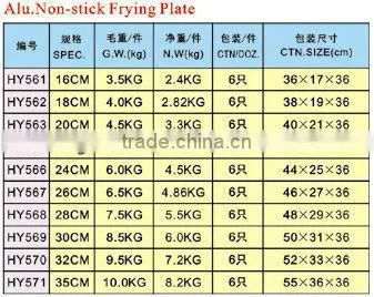 non-stick Aluminium cookware Frying Pan