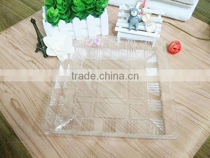 New disposable BOPS clear plastic large trays for Baguette, long cakes