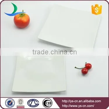 Porcelain white square shape wholesale dinner plates