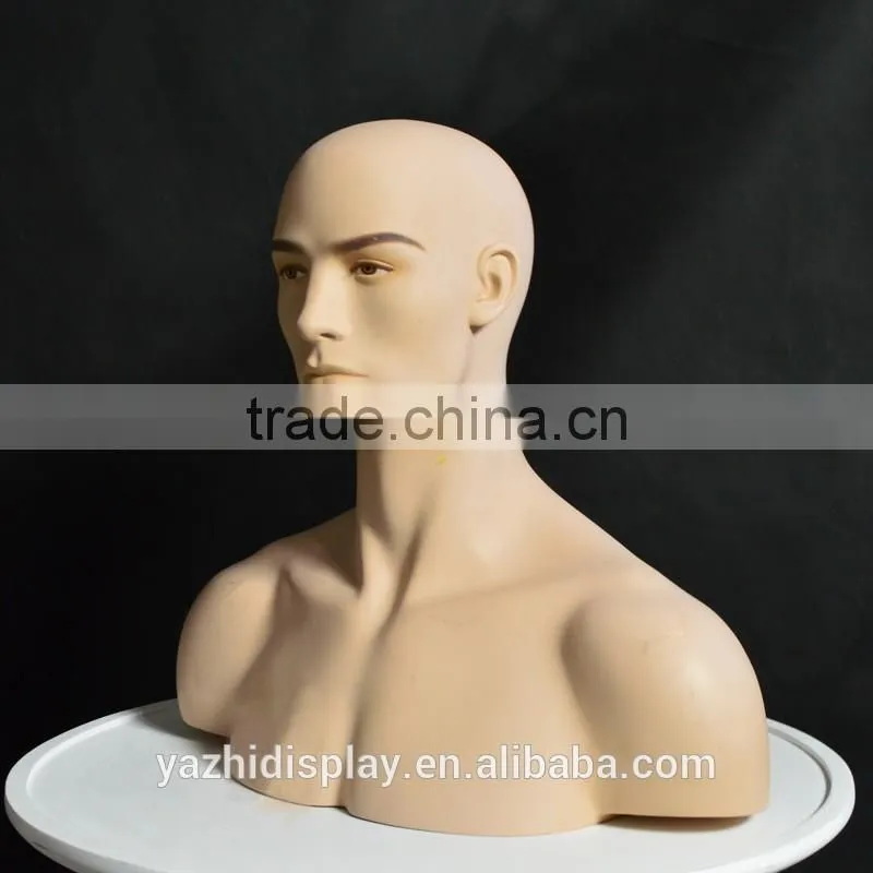 Adonis Mannequin Head Male Displaying Hats, wigs, scarves, and necklaces