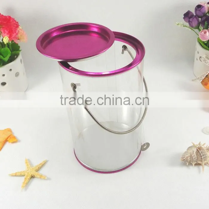 PVC TIN BUCKET WITH METAL HANDLE