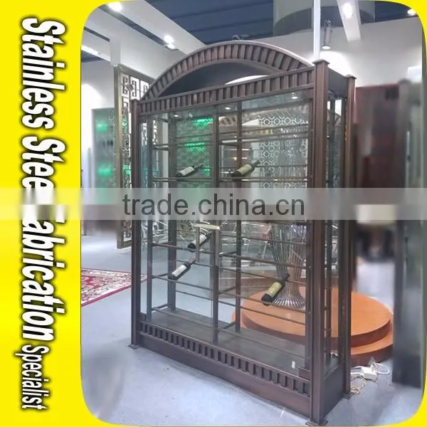 Modern Stainless Steel Bar Wine Cabinet For Hotel KTV Bar Club