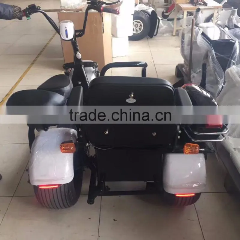 2017 Mini Citycoco 18*9.5 inch 3 Pneumatic Wheels Electric City Scooter City Coco Motor Cycle with 3 seats