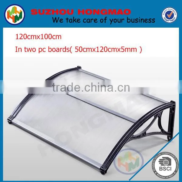 Clear Polycarbonate(PC) door ,window or balcony used awnings for sale