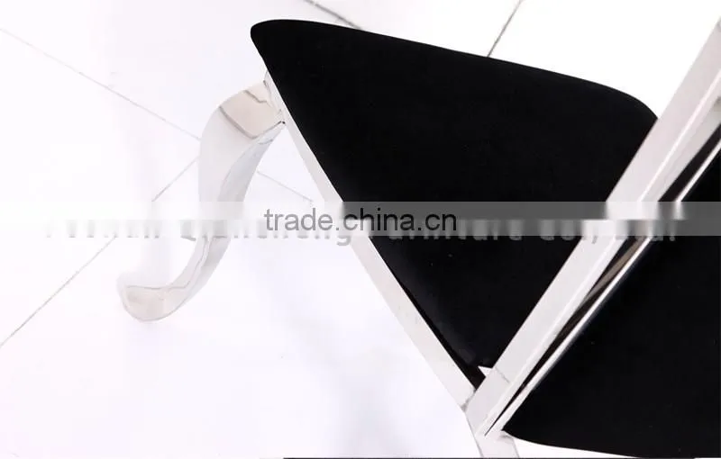 hot sale high black stainless steel dining chair banquet chair