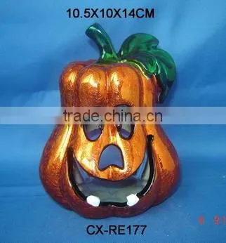 porcelain moroccan ceramic garden indoor use -dolomite pumpkin candle holder