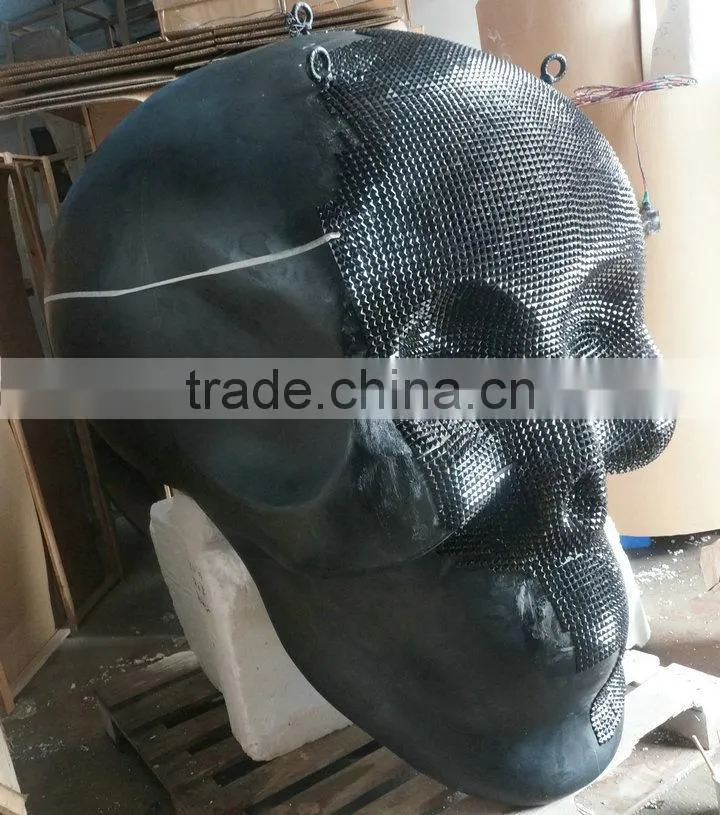 Giant skull sculpture for bar decoration