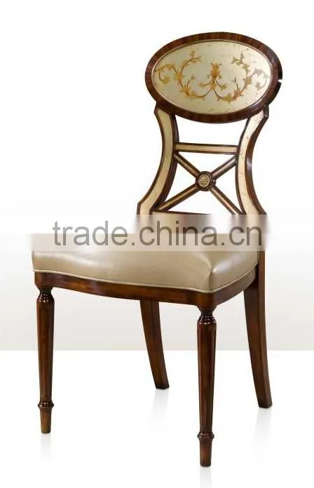 Nice Designed Classic European Solid Wood Carving Golden Royal Chair with Chinoiserie Influenced BF12-04264a
