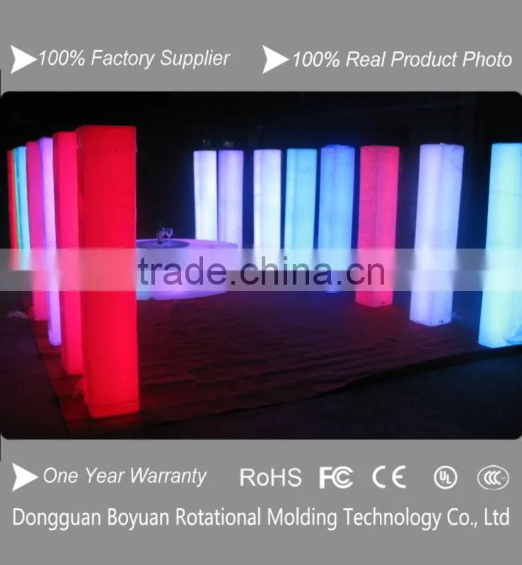 LED white plastic light wedding pillars columns