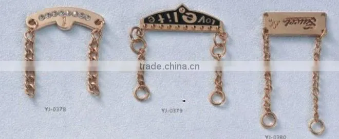 new design of metal decoration plates for bags and clothes