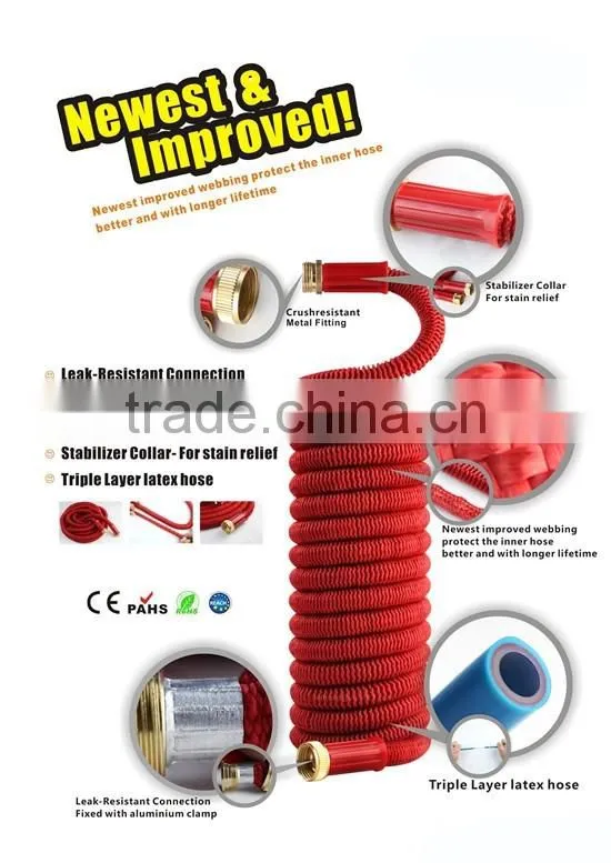 2016 Newest High Quality brass fitting expandable water hose in China