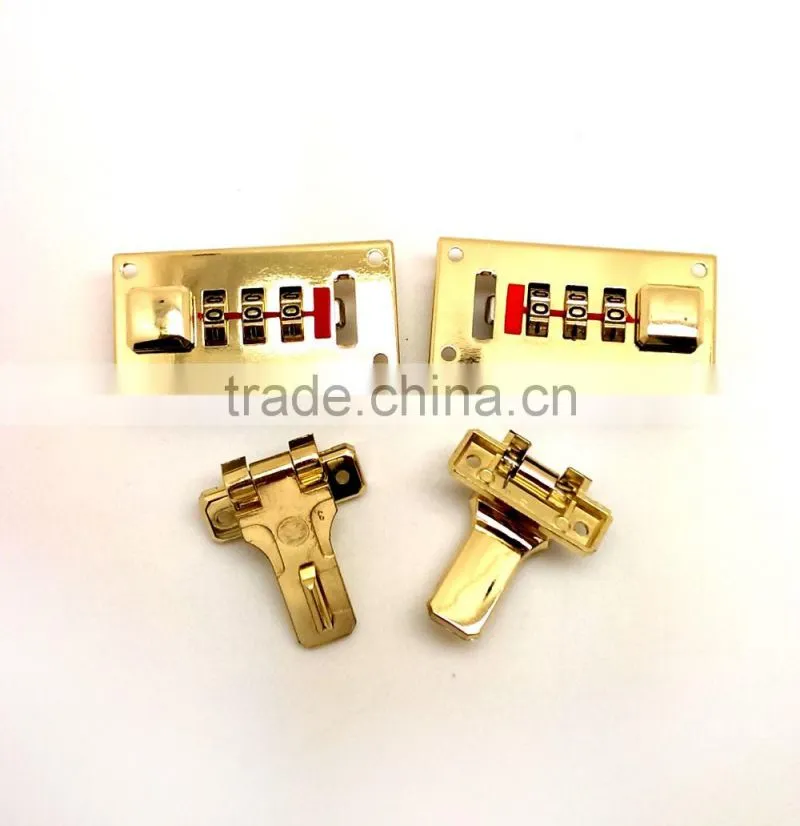 Number Combination Number Lock with Hasp for Pilot Case, Combination Lock with Push Buttom for Suitcase, Left Hand