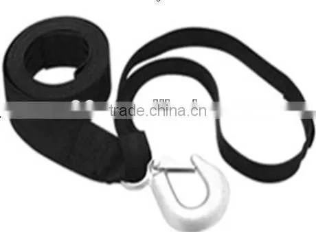 Winch strap with zinc hook