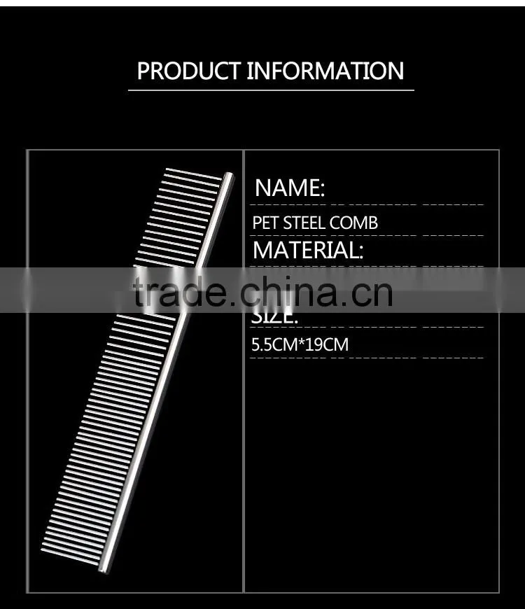 Dog Comb Pet Comb Metal Lice Comb For Grooming