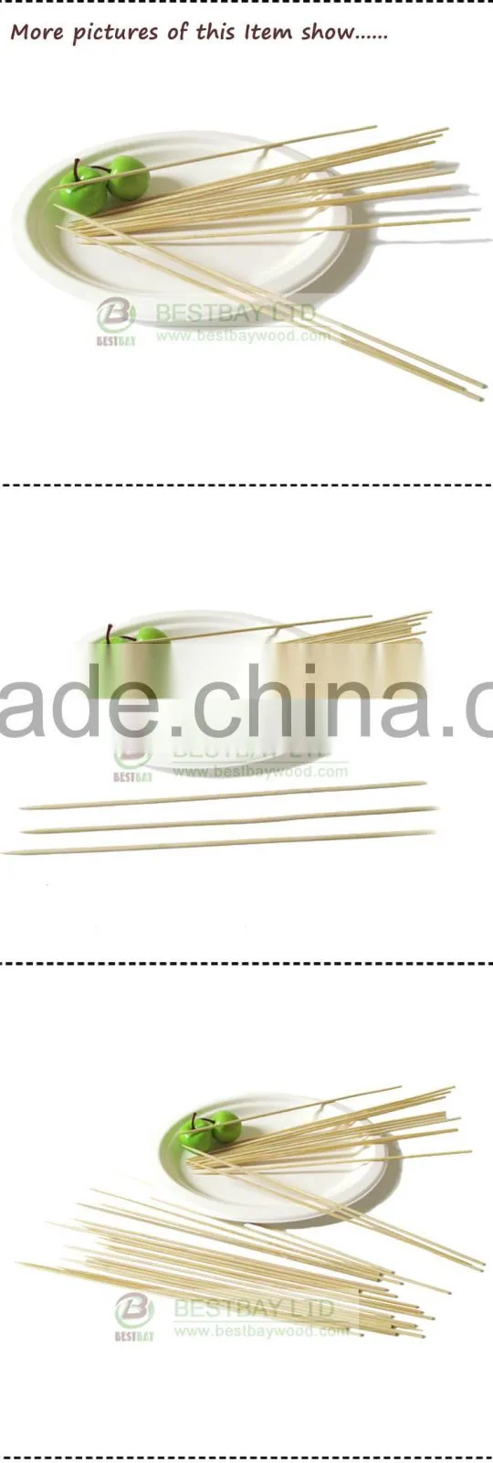 Wholesale Natural BBQ Use 20cm 30cm 40cm 50cm Bamboo Skewer