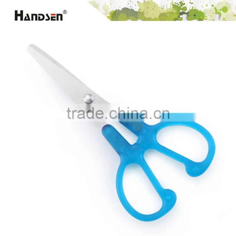 5" transparent handle scissors in professional scissors factory