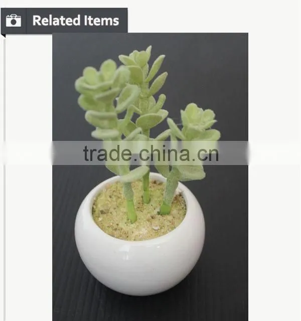 Potted artificial mini succulents