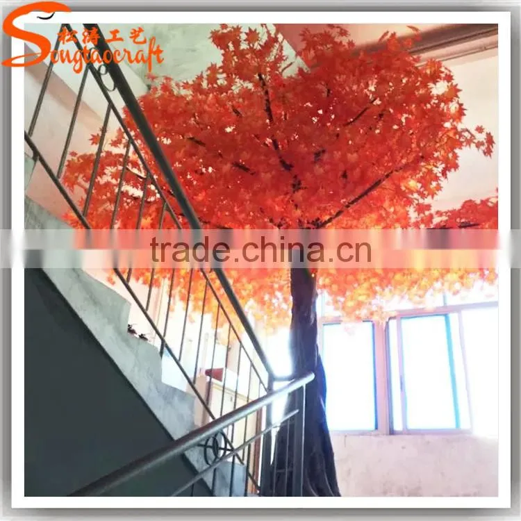2017 Customized artificial autumn red maple tree cheap artificial trees large artificial decorative tree