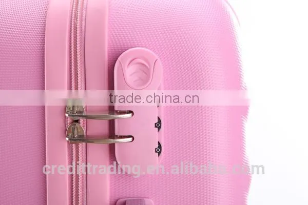 cheap pink abs luggage sets