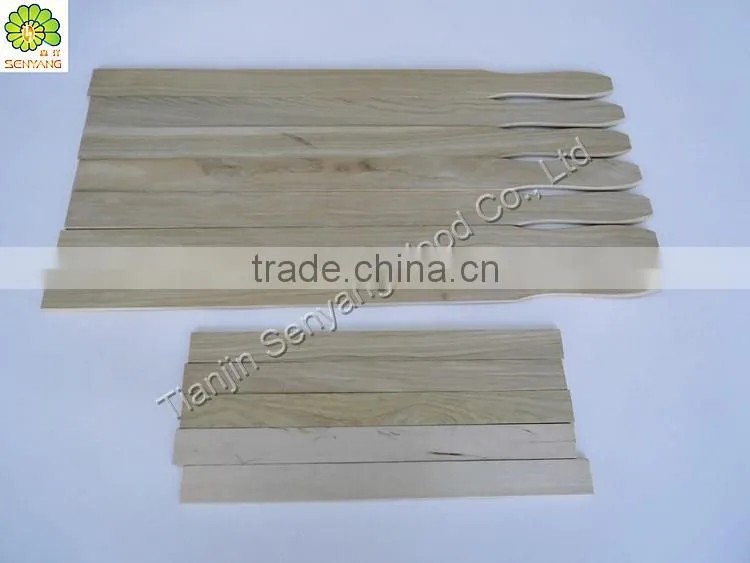 mixed paint palette with handle wooden paint stirrer