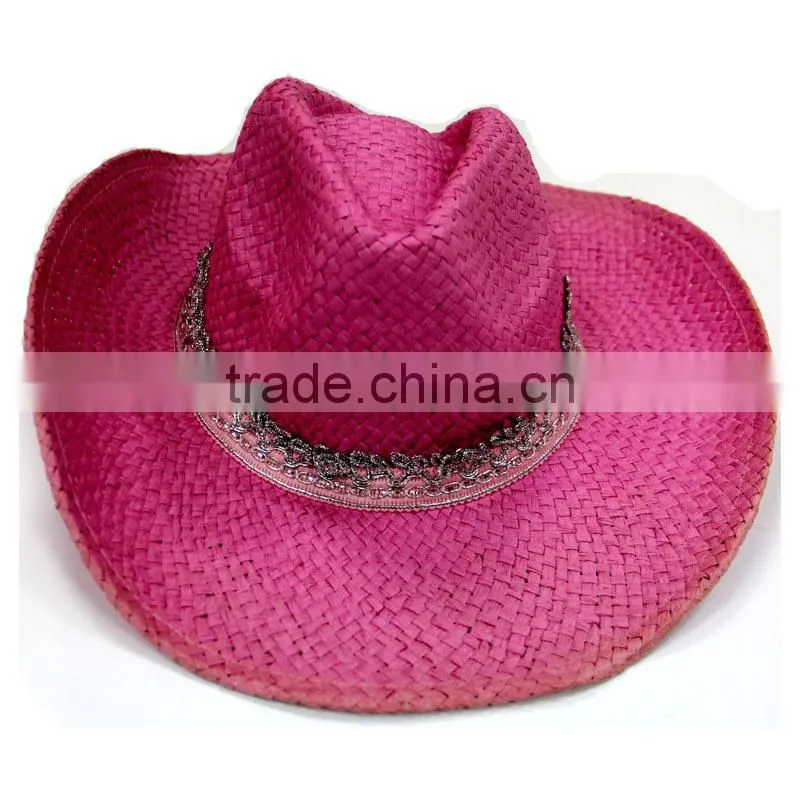 Ladies Wide Brim Straw Beach Sun Hat and Summer Hat