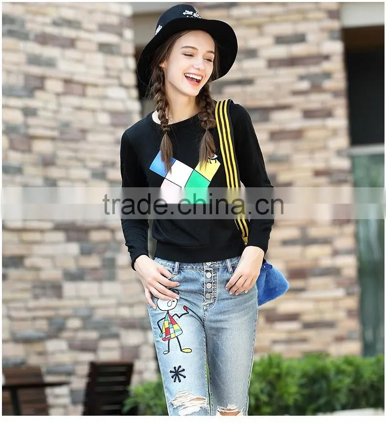 2017 Fashion knitted sweater Pullover jumpers knit woman sweater