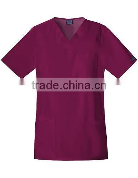 Hot Selling four pockets poly/cotton poplin Hospital Scrubs Medical Uniforms