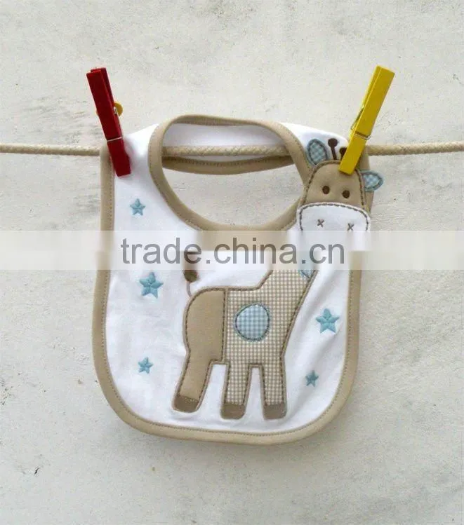 baby wear cute emobroidered waterproof baby bib